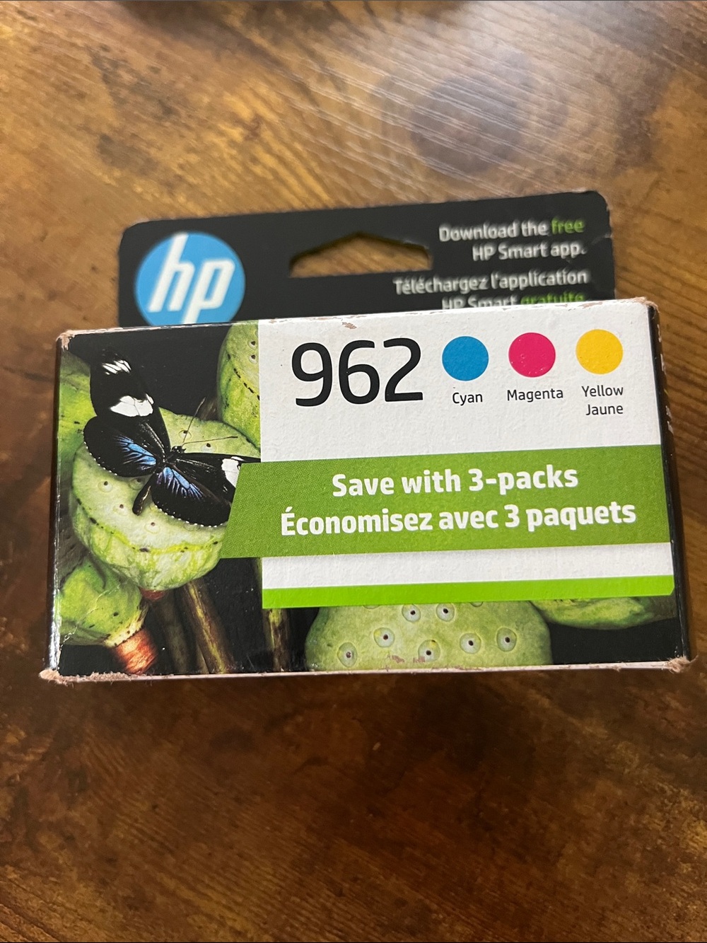 HP 962 Ink Pack — Cyan, Magenta & Yellow Tri-Color Set